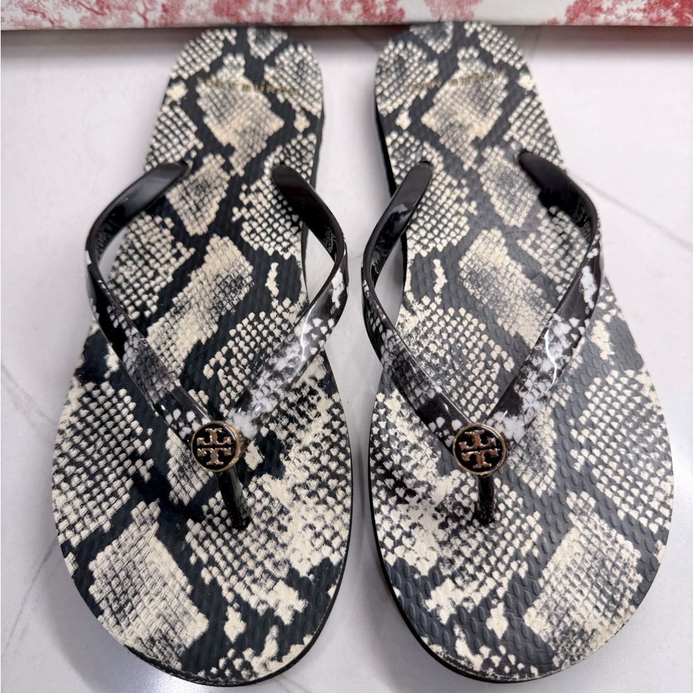 Tory Burch Snakeskin Sandals, Size 8.5, NWOT